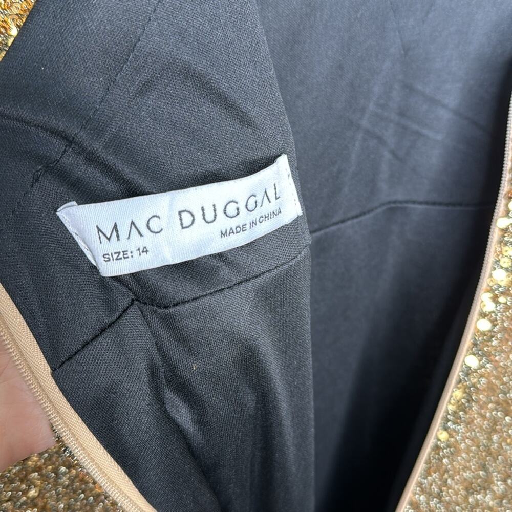 Mac Duggal Gold Sequin Maxi Dress - Picture 3 of 10